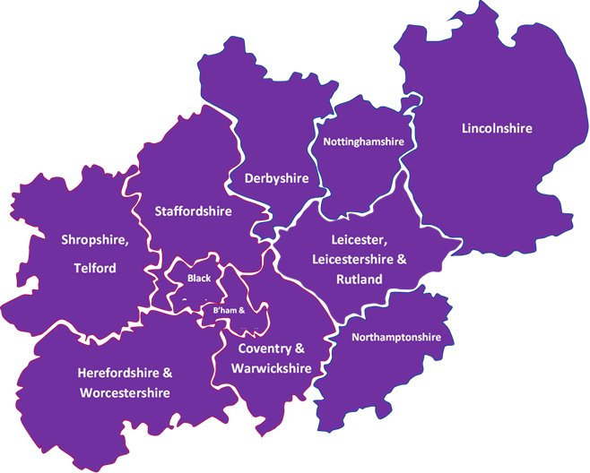 Where we are map midlands PPN