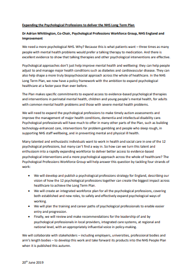 Expanding the Psychological Professions edPD