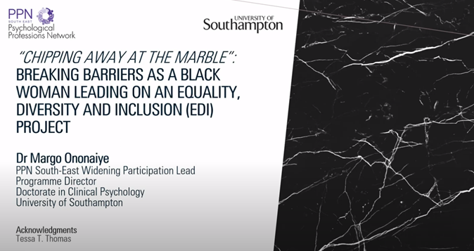 Chipping Away at the Marble: Breaking Barriers as a Black Woman leading to a EDI Project