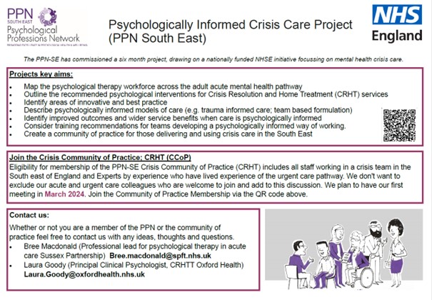 Psychologically Informed Crisis Care Project Flyer